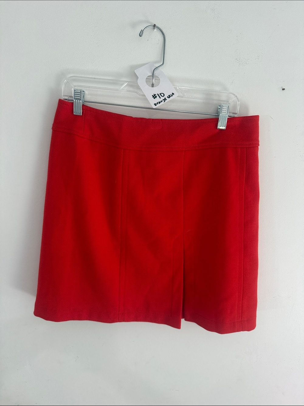 LOFT Red Mini Skirt with Subtle Front Panel